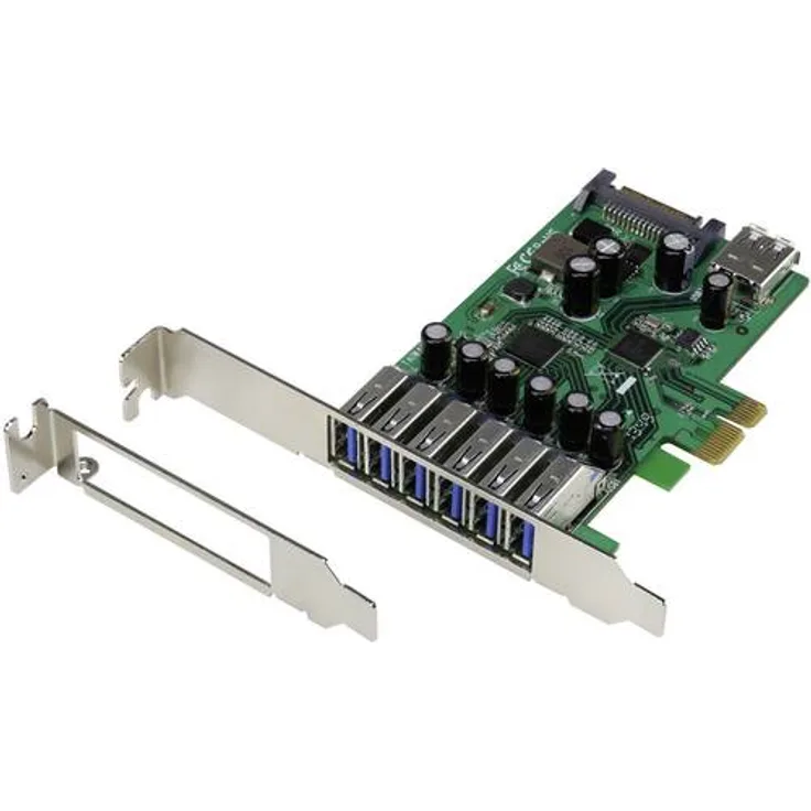 Renkforce 6+1 Port USB 3.0-Controllerkarte USB-A PCIe