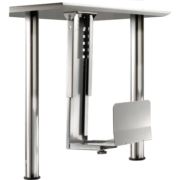 ROLINE PC Halterung , Computerhalterung Untertisch , Tischhalterung in silber – Bild 1