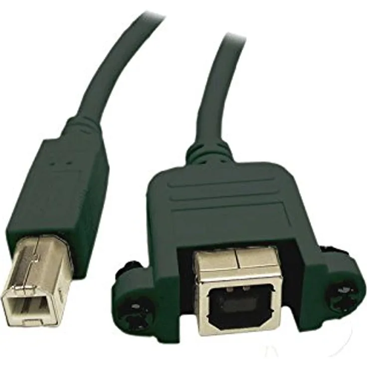 Good Connections - USB Verlängerungskabel - USB 2.0 Typ B (M) -> USB 2.0 Typ B (W) Einbaubuchse - 1.0 m - Schwarz (2511-1EB)