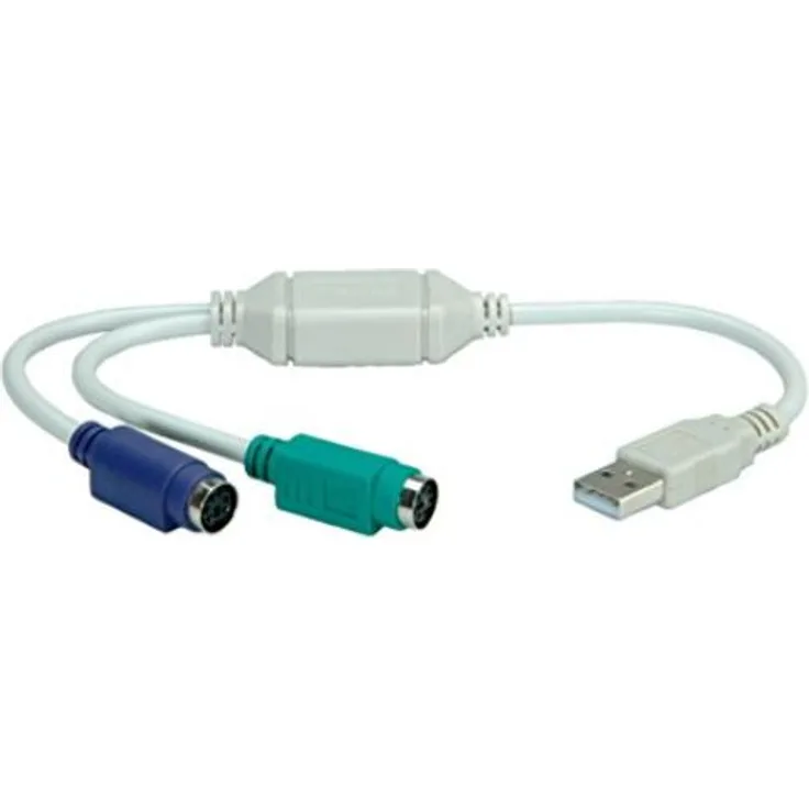 ROLINE USB - 2x PS/2 Converter USB A 2 x PS/2 Weiß (12.99.1075)