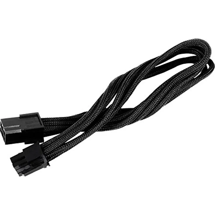 SilverStone SST-PP07-IDE6B - Netzteil-Verlängerungskable 25cm 6pin auf PCI-E 6pin, schwarz - Preisvergleich