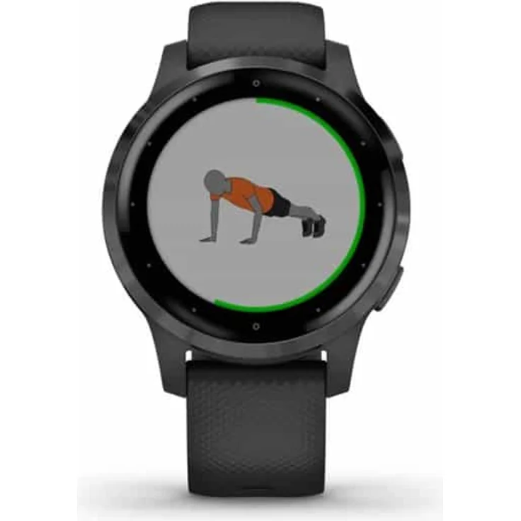 Garmin vívoactive 4S Smartwatch Unisex, 40mm, Silikonarmband, Schwarz/Schiefergrau – Bild 4