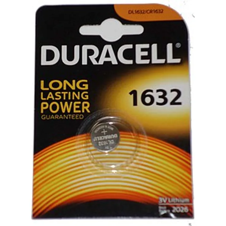 Duracell 5000394007420 Lithium 1632 Knopfzellenbatterie, B1 Orange-Schwarz