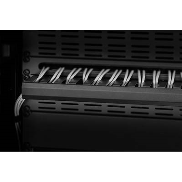 Renkforce RF-3429150 48,30cm (19) Netzwerkschrank-Kabelführung 1 HE Schwarz (RF-3429150)