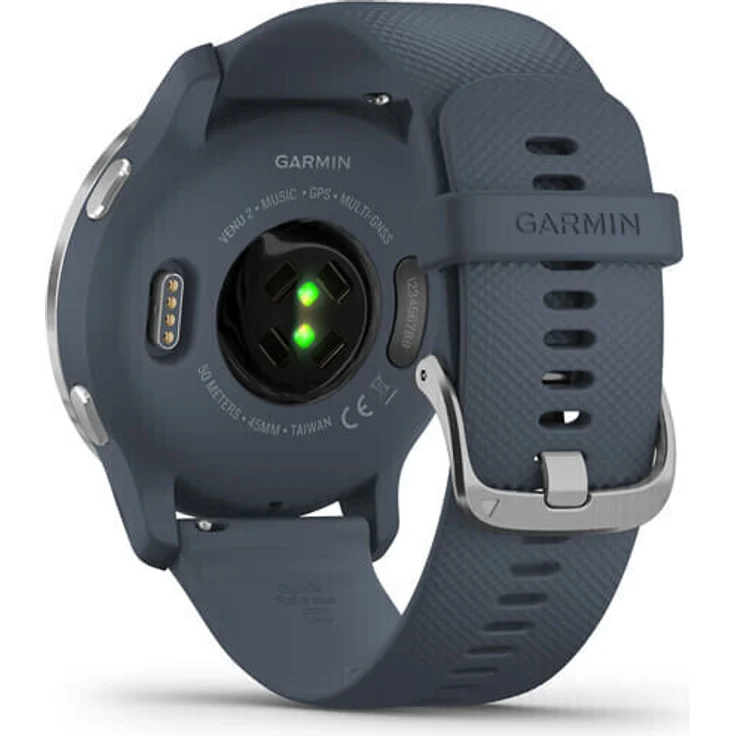Garmin Venu 2 Smartwatch GPS, Unisex, Einheitsgröße, Edelstahl+Kunststoffgehäuse, Silikonarmband, Silber/Granitblau (010-02430-10) – Bild 3