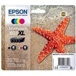 Epson Original 603XL Tinte Seestern, WF-2830DWF WF-2835DWF WF-2850DWF XP-2100 XP-2105 XP-3100 XP-3105 XP-4100 XP-4105 (Multipack 4-farbig)