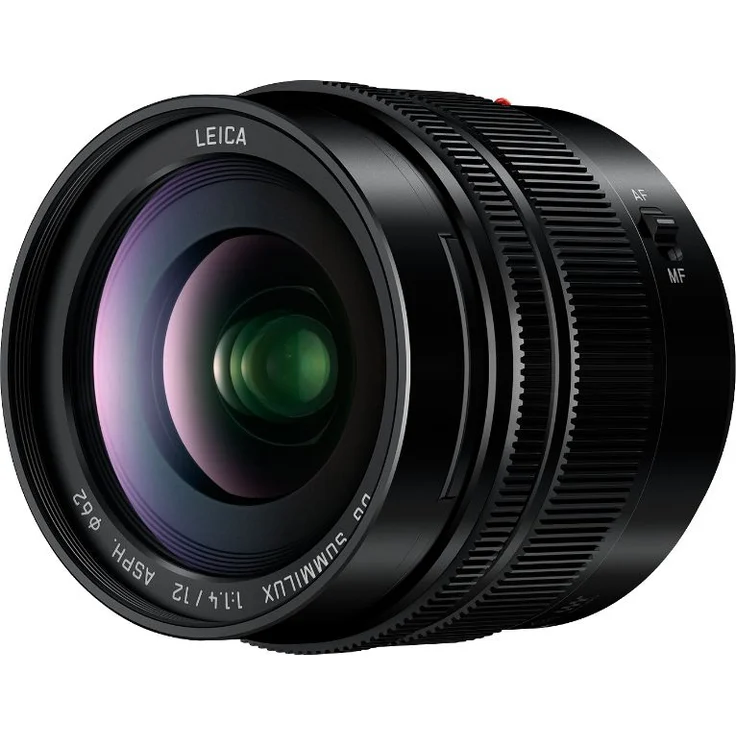 Panasonic H-X012E LEICA DG SUMMILUX Weitwinkel 12 mm F1.4 ASPH. Objektiv (Festbrennweite 24mm KB, Staub--Spritzwasserschutz) schwarz – Bild 1