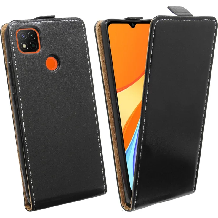 cofi1453 Flip Hülle, geeignet für Xiaomi Redmi 9C, Flipstyle-Tasche, schwarz