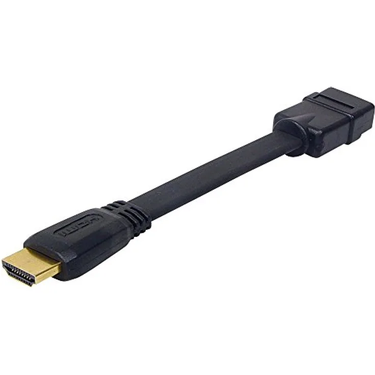 Alcasa HDMI-HDMI, m-f, 0.16m 0.16m HDMI HDMI Schwarz HDMI-Kabel