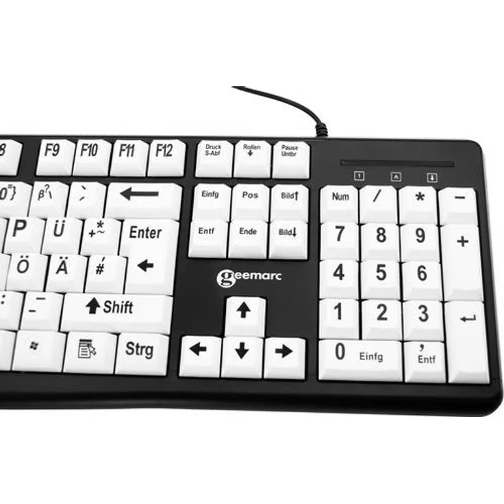 Geemarc KBSV3 - Tastatur - USB - QWERTZ - Deutsch - weiß (KBSV3_WH_GE)