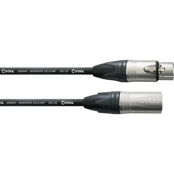 Cordial Cordial SELECT CXM 7,5 FM<br>7,5 m, NEUTRIK XLR female silber - XLR male silber
