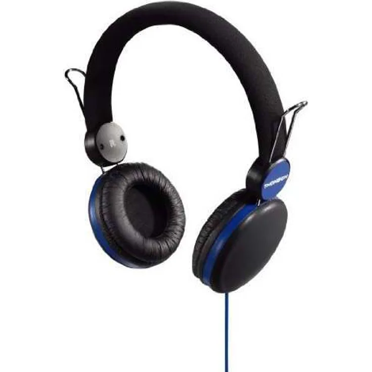 Thomson 00131836 HED 2203 Over-Ear Kopfhörer (3,5mm Klinkenstecker, Empfindlichkeit: 110dB) schwarz-blau