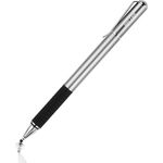 Mixoo Touch Stifte Eingabestift Smartphones Stylus 2 in 1 Kapazitive Touchscreen Stift mit 2 Fein Disc Tips, 1 Fiber Tip für Apple iPhone, iPad, iPad Mini, Handys & Tablets (Space Grau)