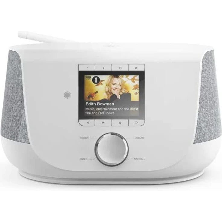 Hama DIR3300SBT Internetradio mit Bluetooth, WLAN, Wecker, TFT-Display, Wecker, weiß – Bild 1