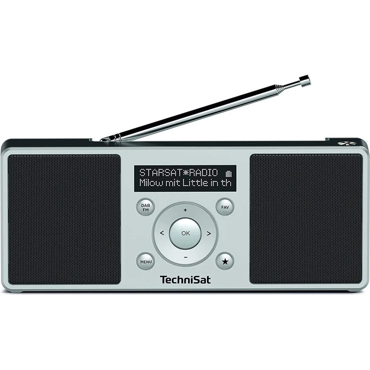 TechniSat Digitradio 1 S Mini Tragbares Radio, OLED-Display, schwarz, silber – Bild 1