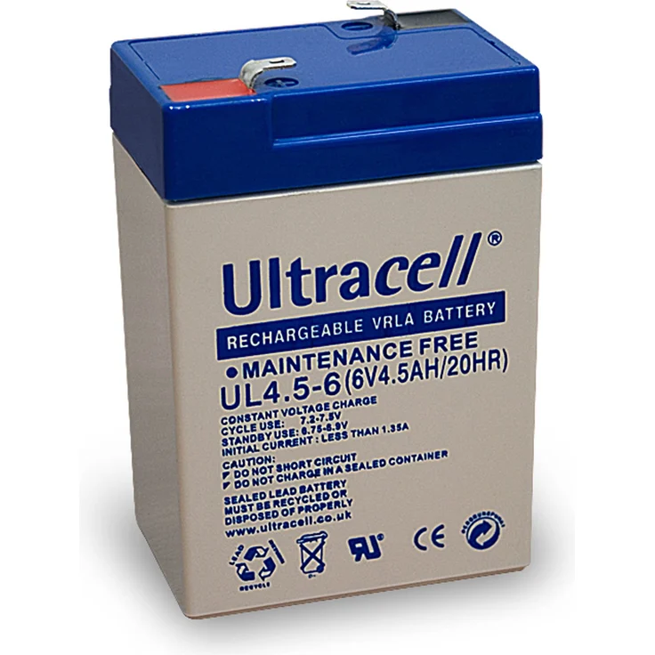 Wentronic Blei-Akku (Ultracell) 6 V, 4,5 Ah (Faston 187-4,8mm) – Bild 1