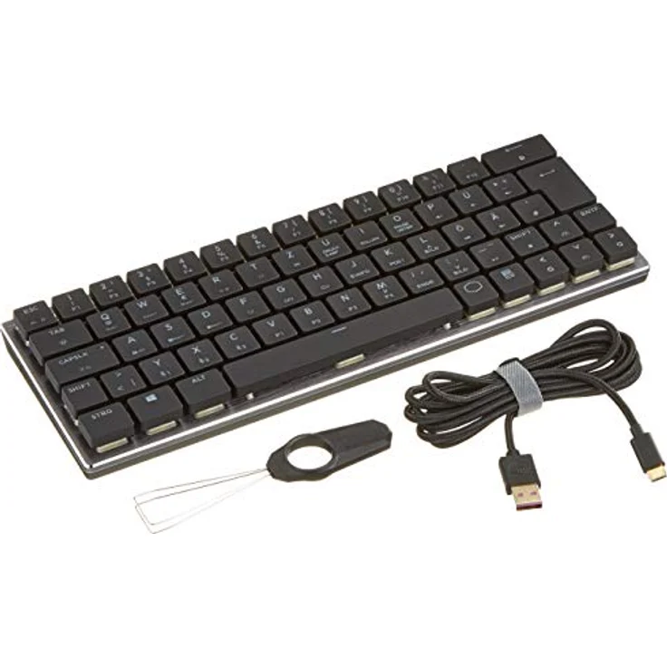 Cooler Master SK621 - Tastatur - Hintergrundbeleuchtung - kabellos - USB, Bluetooth 4.0 - Deutsch QWERTZ - CHERRY MX Low Profile RGB - Gun Metal (SK-621-GKLR1-DE) – Bild 1