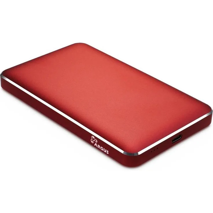 INTER-TECH Argus GD25609 2,5 USB C - rot HDD-Gehauese Fuer 1x 2,5 Zoll Sata I II III 4TB Max 9.5 cm Dicke Max Win 7 8 8.1 10