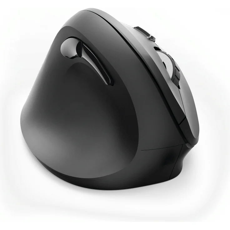 Hama kabellose Maus für Linkshänder ergonomisch EMW-500L (Wireless Funkmaus vertikal, links, 6-Tasten-Maus ohne Kabel mit optischem Sensor 1000-1400-1800 dpi), schwarz – Bild 1