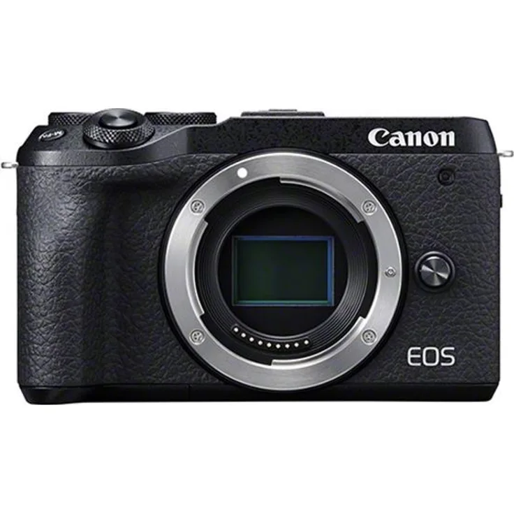 Canon EOS M6 Mark II Systemkamera (32,5 Megapixel, APS-C CMOS Sensor, 7,5 cm (3,0 Zoll) Touchscreen LCD, Display, Digic 8, 4K Video, WLAN, Bluetooth) Gehäuse Body schwarz