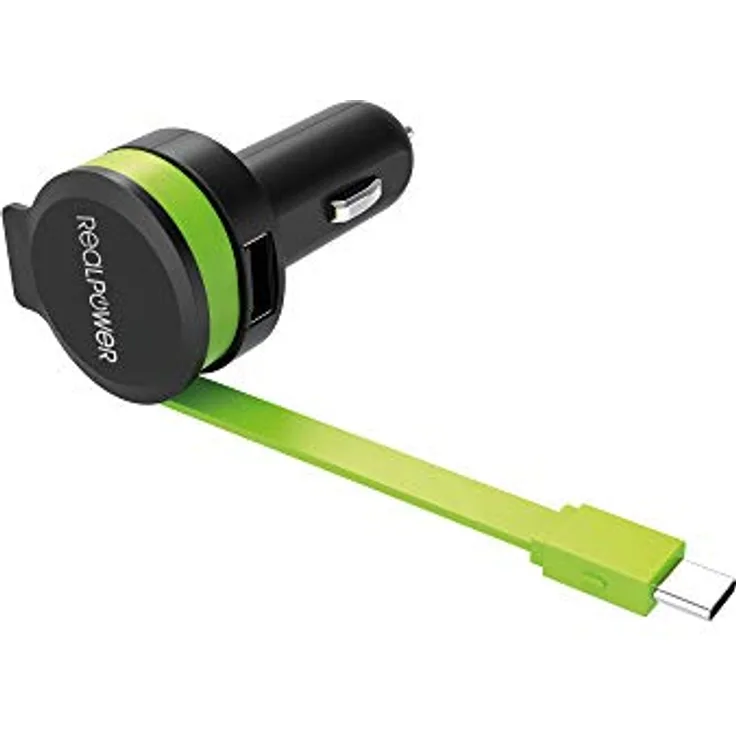 Car Charger C - integrated USB-C Cable+ 1x USB (257636)