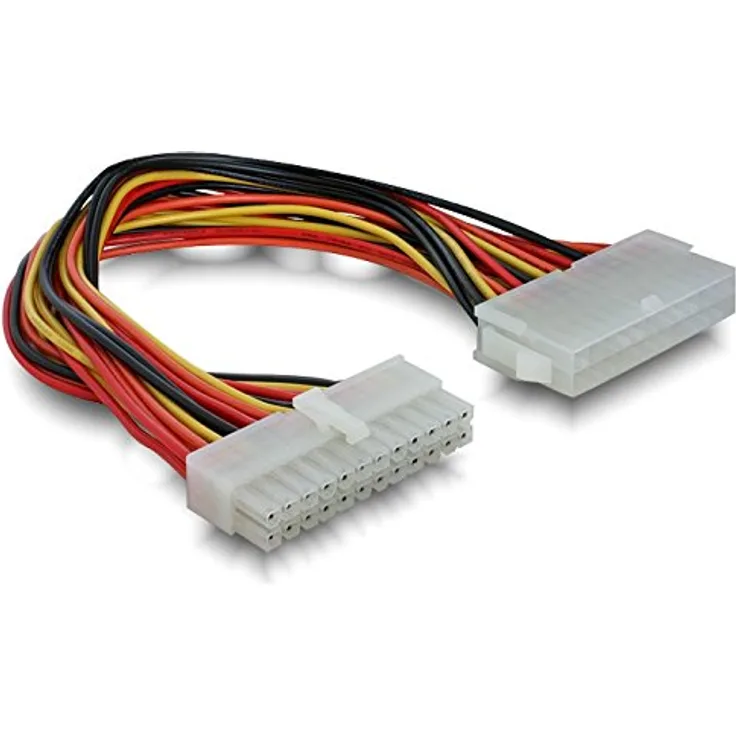 DeLOCK - Stromkabel - ATX Mainboard Verlängerungskabe interne Stromversorgung, 24-polig (M) - 24-polig (W) - 22 cm (82989)