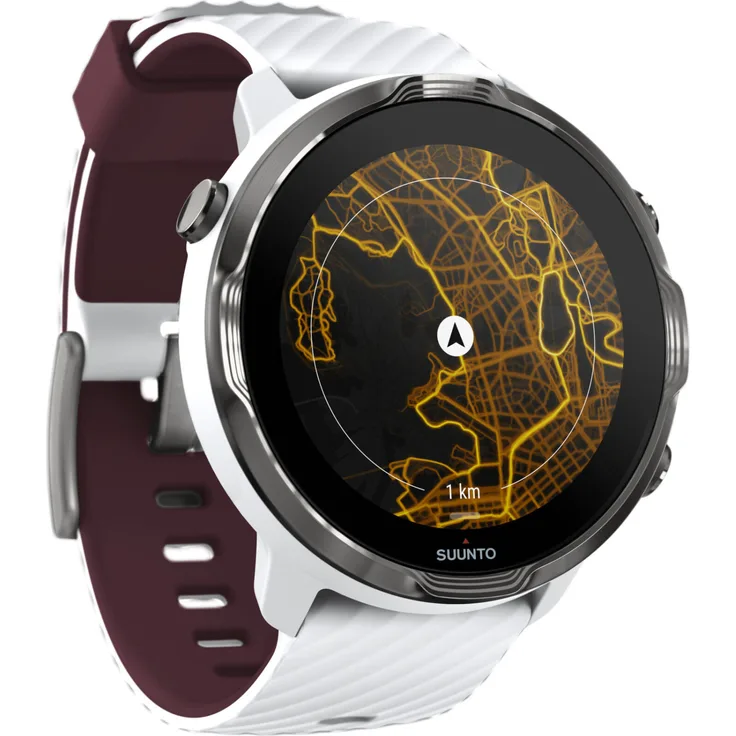Suunto 7 Smartwatch GPS, Unisex, 50mm, White Burgundy