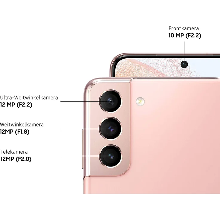 Samsung Galaxy S21 5G Smartphone 15,75cm (6,2 Zoll) AMOLED-Display, 256GB interner Speicher, 8GB RAM, Dual-SIM, Phantom Pink – Bild 3