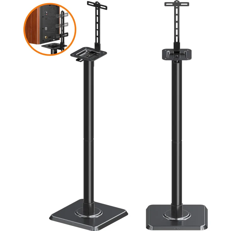Mounting Dream Lautsprecherständer Bücherregal Lautsprecherständer für Universal Sat-Lautsprecher, 2er Set für Bose Polk JBL Sony Yamaha und andere - 11 lbs Kapazität