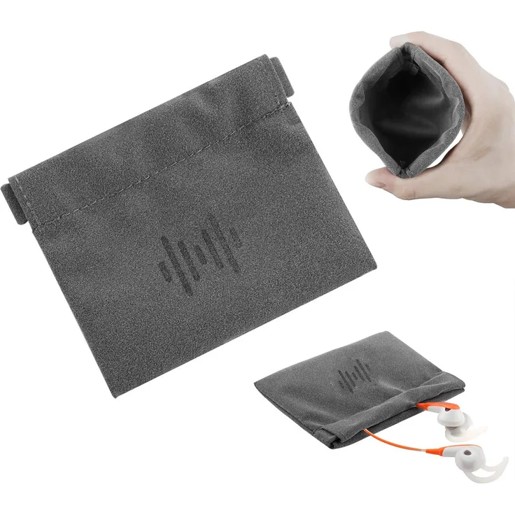 Geekria Weiche elastische Ohrhörertasche/Kopfhörer-Tragetasche/Universal Kopfhörer-Schutztasche/Tasche für Kopfhörer/Münzgeldbörse/tragbare Reisetasche Grau