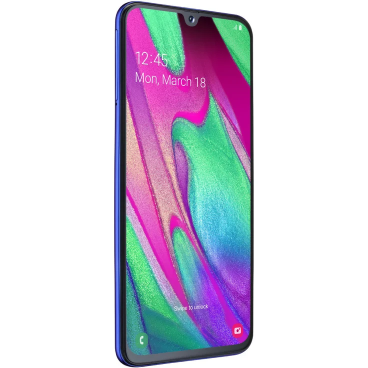 Samsung Galaxy A40 Smartphone 14,92cm (5,9 Zoll) Super AMOLED-Display, 64GB interner Speicher, 4GB RAM, Dual-SIM, Android, Blue – Bild 2