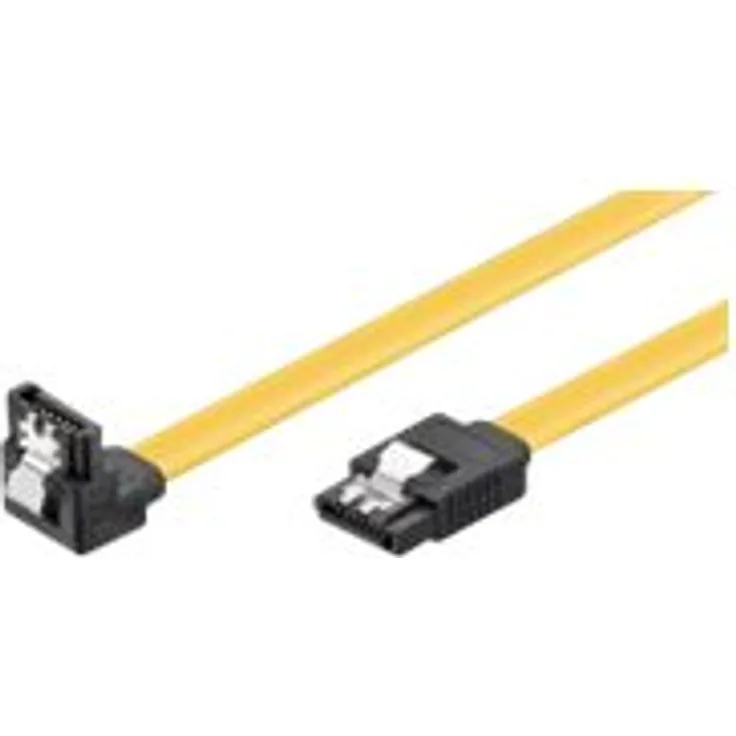 Wentronic goobay - SATA-Kabel - Serial ATA 150/300/600 - SATA bis SATA - 70cm - 90° Stecker, eingerastet (95022)