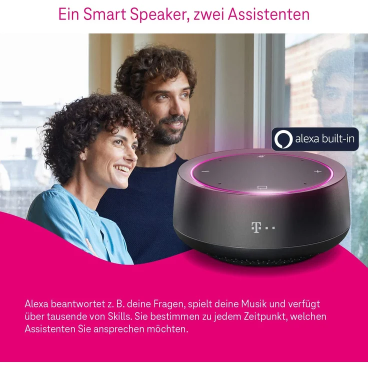 Telekom Smart Speaker Mini WLAN-Lautsprecher mit Alexa, geeignet für Indoor, schwarz – Bild 7