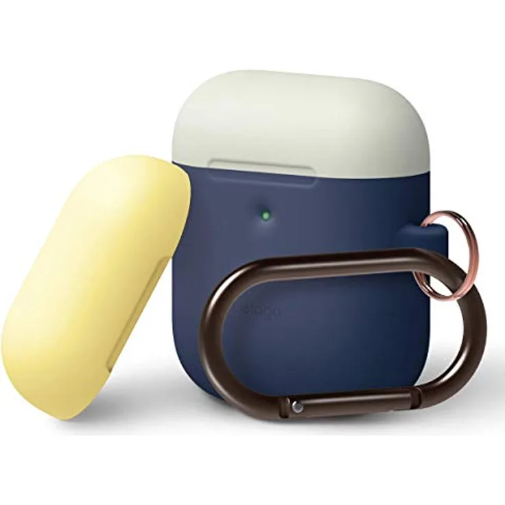 ELAGO AirPod Silikon Duo Hang Case Indiigo Weiß Gelb (EAP2DH-JIN-CWHYE)
