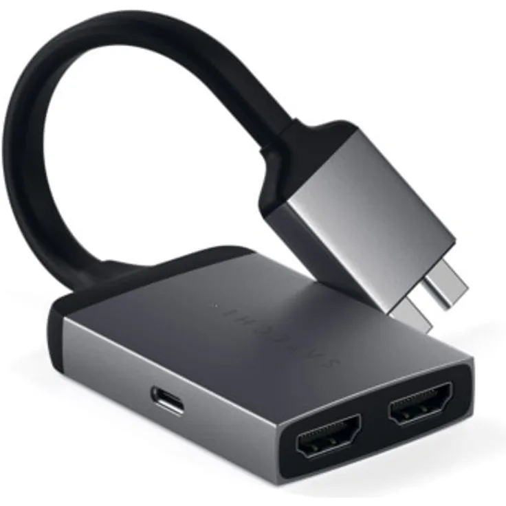 Satechi USB-C Dual HDMI Adapter Space Grey