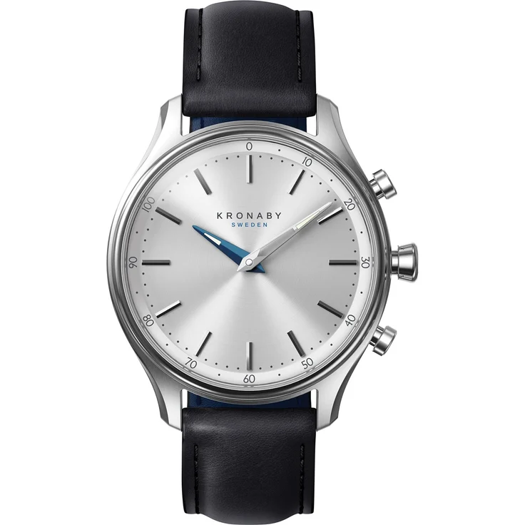 KRONABY Sekel Connected Watch A1000-0657 Hybrid-Smartwatch Unisex, 38mm, Edelstahlgehäuse, Schwarz/Silber – Bild 1