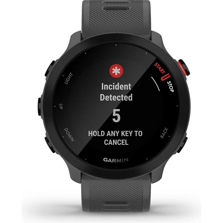 Garmin Forerunner 55 Smartwatch GPS, Unisex, 42mm, Silikonarmband, Schwarz/Dunkelgrau – Bild 2