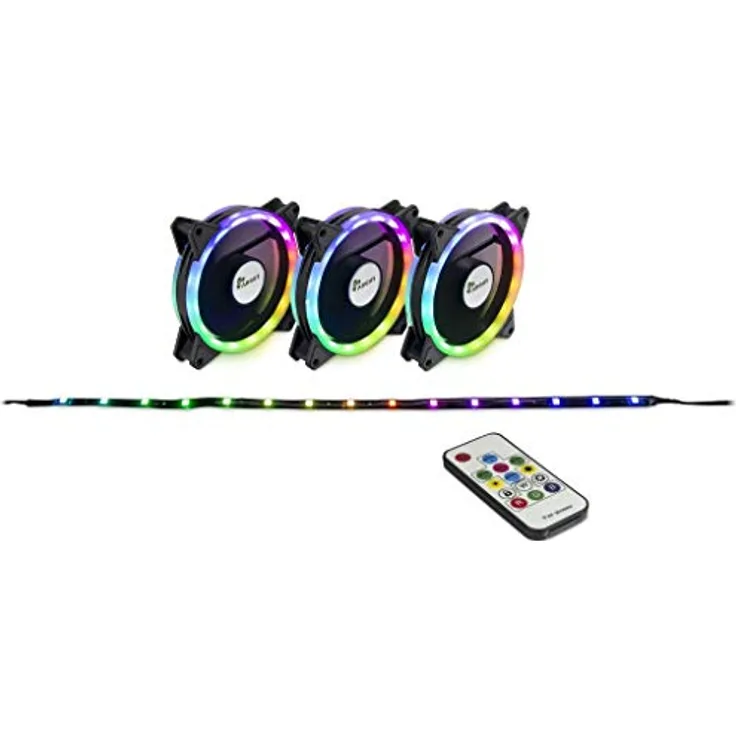 Inter Tech Inter-Tech Lüfter 120x120x25 ARGUS RS 04 RGB-Fan Set (88885481)