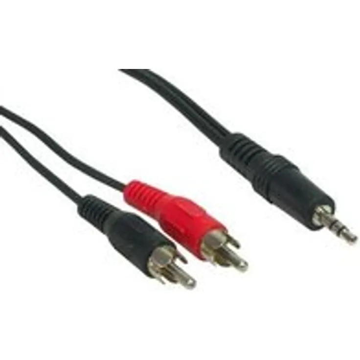 Alcasa AS-35S2CS - Audio-Kabel (3.5mm, 2 x RCA, Männlich, Männlich, Schwarz, Rot, Weiß)