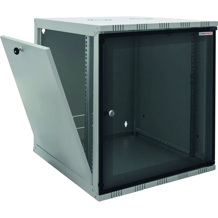 LogiLink W09A40G Wandschrank 9HE (400mm Tiefe), Flat Pack (unmontiert), 48,26 cm (19 Zoll) lichtgrau – Bild 1