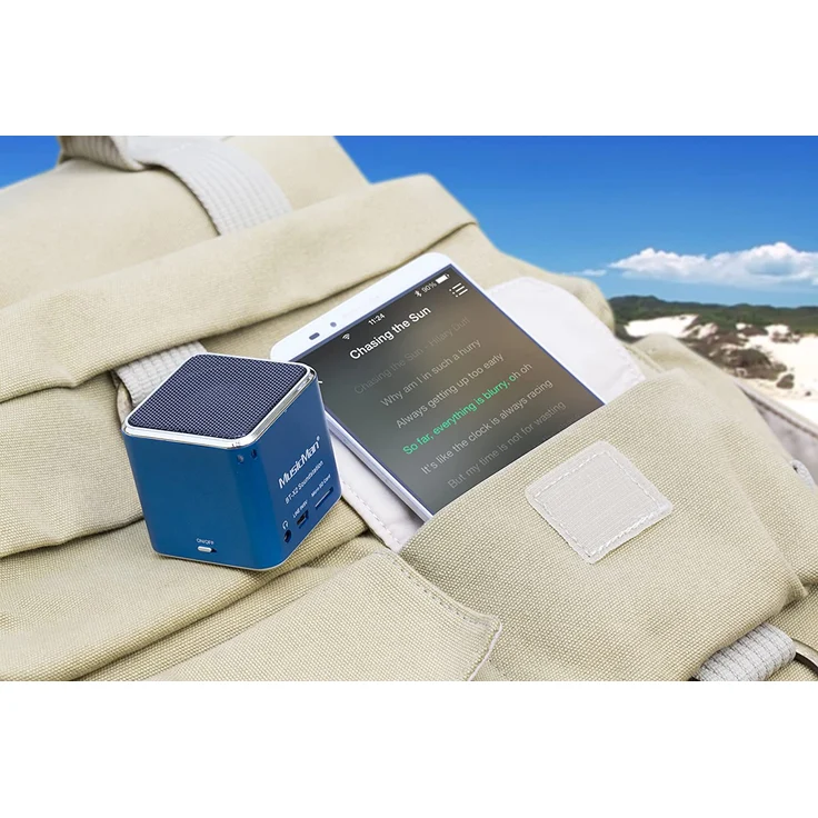 Technaxx MusicMan mini Wireless Soundstation BT-X2 Bluetooth-Lautsprecher mit Kartenleser, blau – Bild 8
