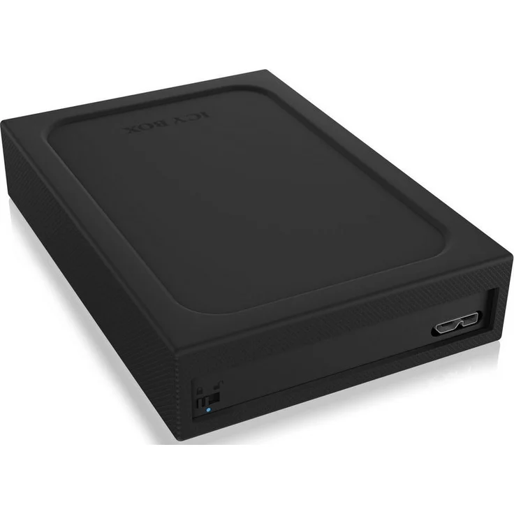 ICY BOX IB-256WP Externes Gehäuse mit Schreibschutz-Schalter für 1x 2,5 Zoll HDD-SSD, USB 3.0 (UASP), Silikon-Schutzhülle, SATA-III bis 15 mm Bauhöhe – Bild 1
