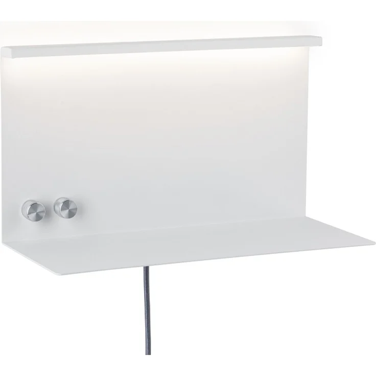Paulmann 78919 LED Wandleuchte Jarina mit Ablage incl. 1x4,5 - 1x1,6 Watt dimmbar Wand-Leselampe Weiß Leseleuchte Metall Wandlampe 3000 K, 4.5 W – Bild 1