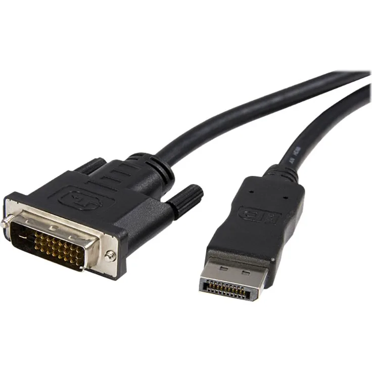 StarTech.com DisplayPort auf DVI Kabel - DP zu DVI Video Konverter St/St - DisplayPort-Kabel - DisplayPort (M) - DVI-D (M) - 1,8m - Schwarz (DP2DVIMM6)
