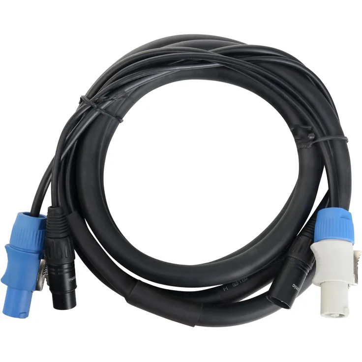 Pronomic Stage PPD-2,5 Hybridkabel Powerplug-DMX 10m (ideal zur Verkabelung von Lichteffekten & Bühnenbeleuchtung)