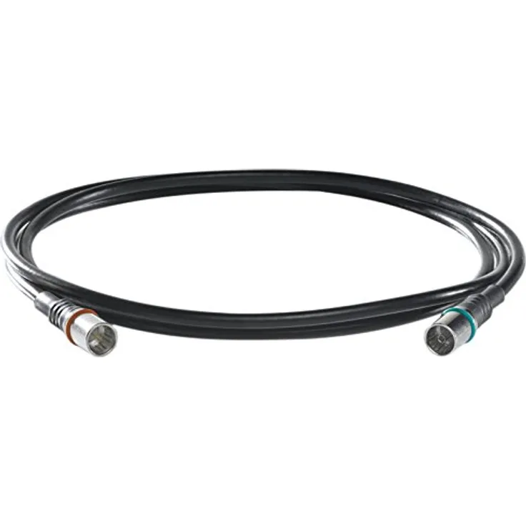 WISI 73382 DS 38 U 0300 Anschlusskabel F-Quick/IEC-Buchse, 3m schwarz