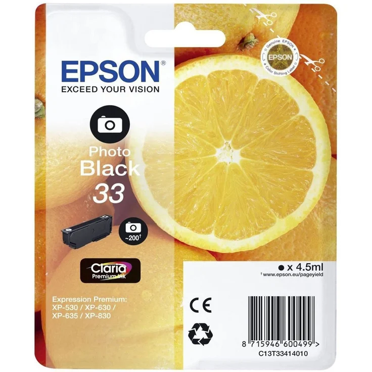 Epson C13T33414022 4.5ml 200Seiten Schwarz Tintenpatrone – Bild 1