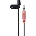 Hama Clip on Mikrofon mit langem Kabel (kompaktes Ansteckmikrofon, Kabellänge 2m, für Computer-Laptop-Smartphone-Tablet, 3,5mm Klinke) Mini Microphone schwarz