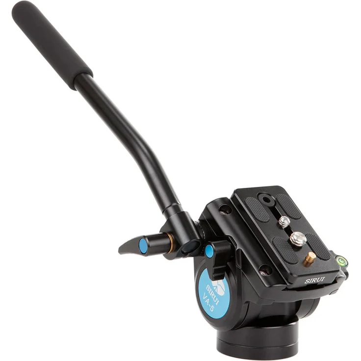 Sirui VA-5 Fluid Videoneiger (mit Schnellwechselplatte 69mm, flache Basis, Aluminium) schwarz