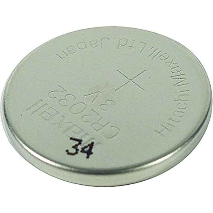 Knopfzelle CR2032 3 V Lithium, Packung à 5 Stück auf Blister